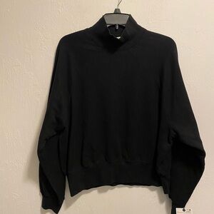 Champion Women’s Turtleneck Long Sleeve Sweatshirt Black Brand New